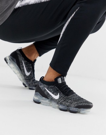 Nike Air Vapormax 3 Flyknit Crne Bijele - Muške Tenisice | 21035YHQJ